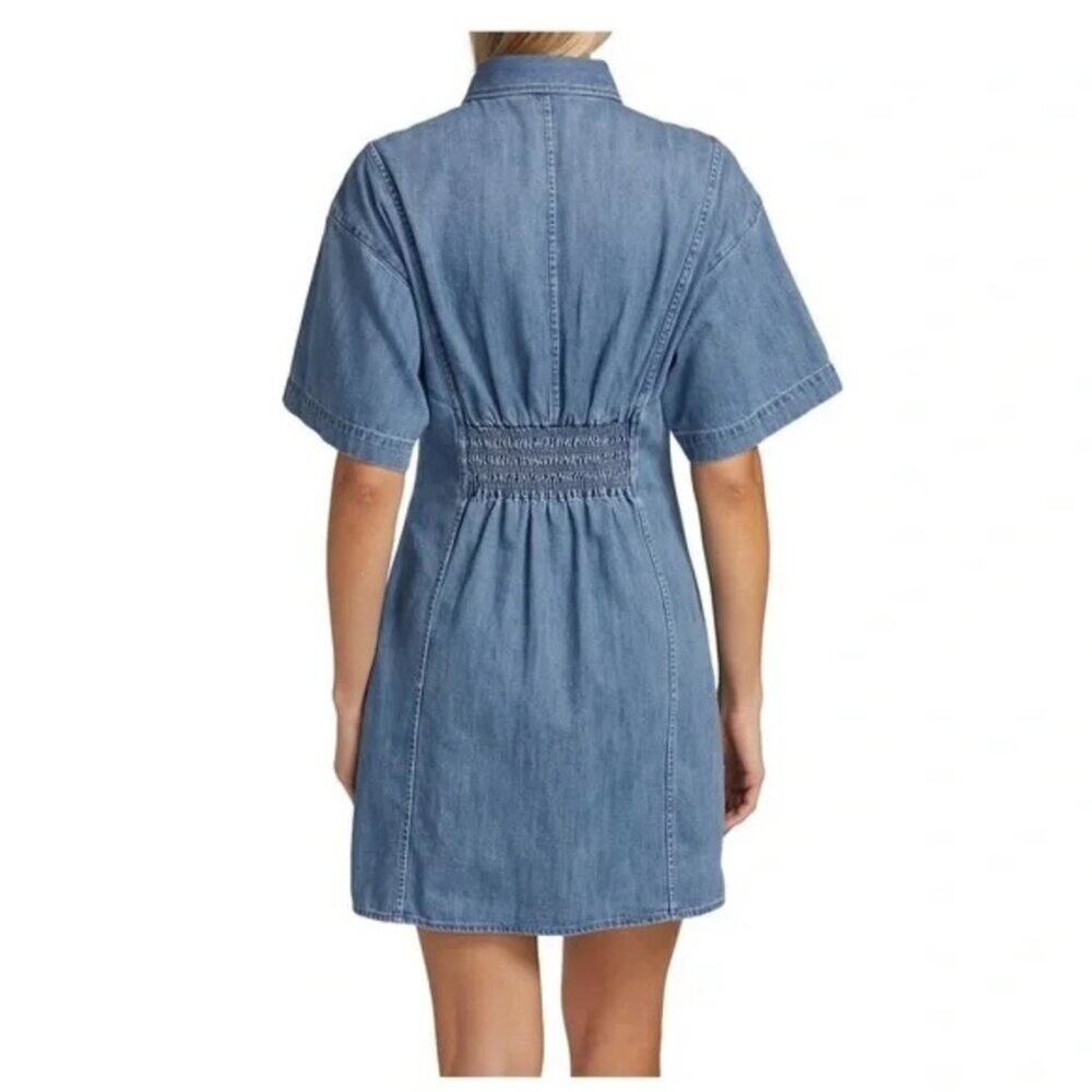 Frame Panelled Denim Dress Large - Picture 9 of 10